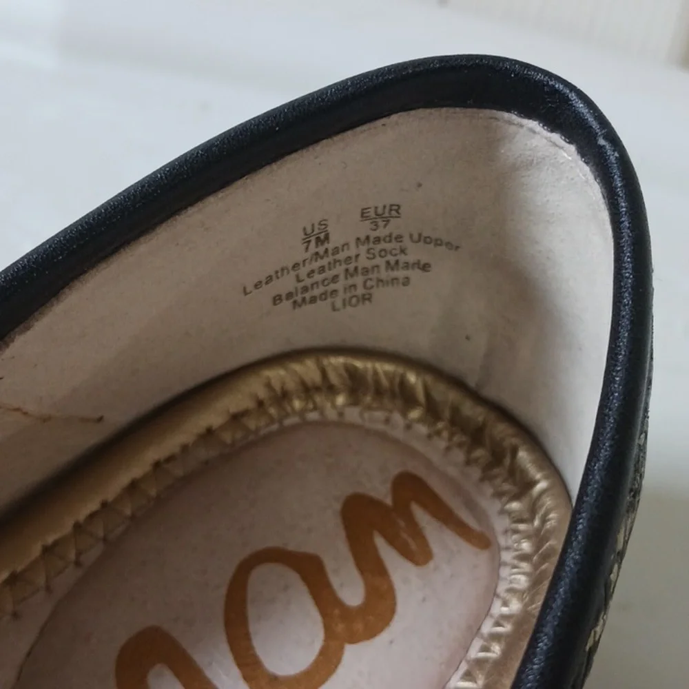 Sam Edelman "Lior" leather snakeskin bit slip on loafers - size 7 - Picture 8 of 11